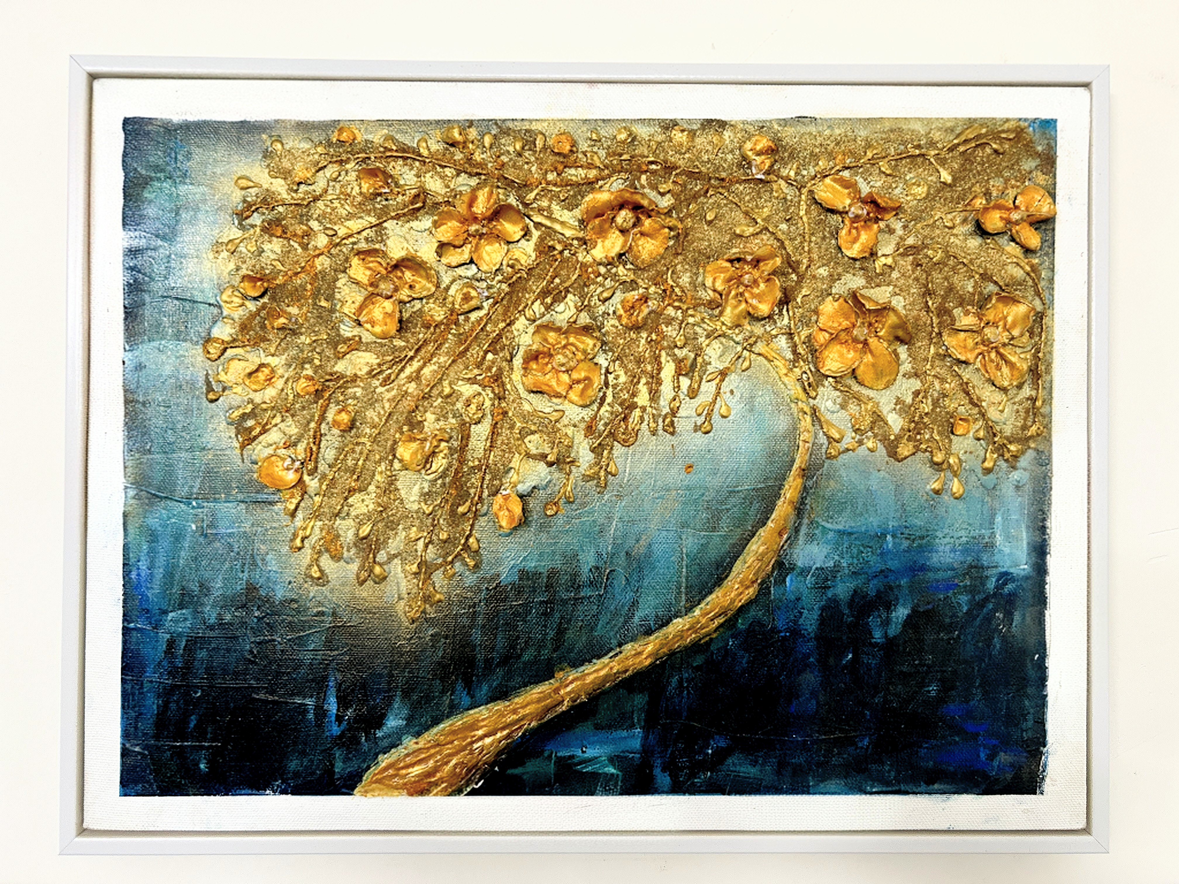Midnight Blossom - Relief Art