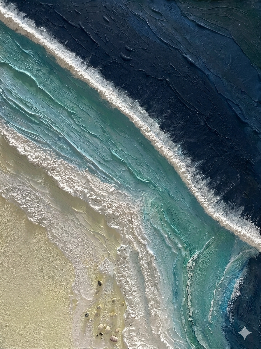 Ocean Symphony - Textured Art